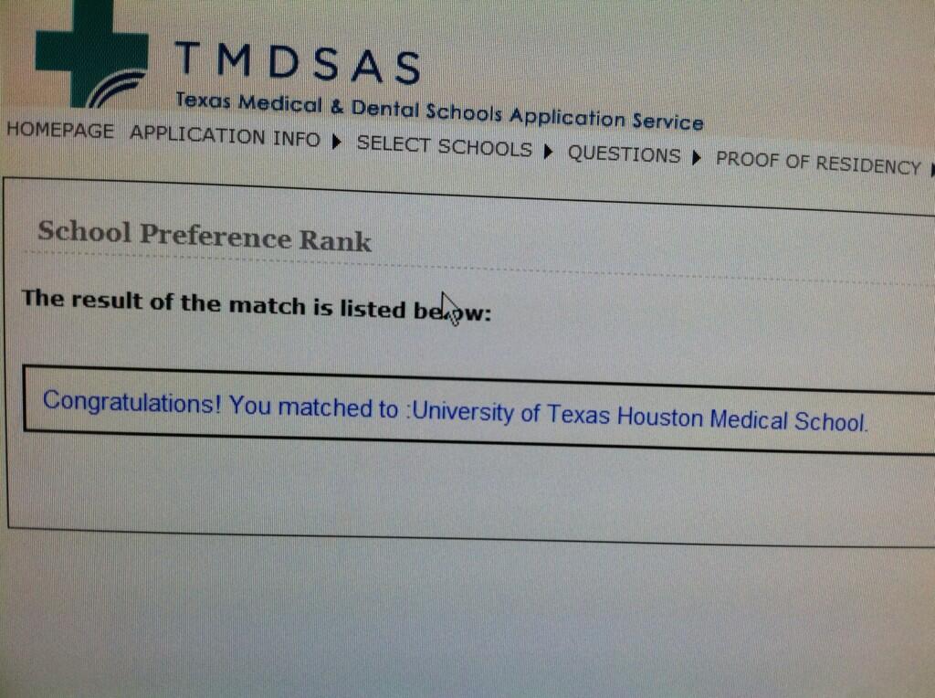 Dalya M. Ferguson, MD on Twitter "TX medschool applicants this is
