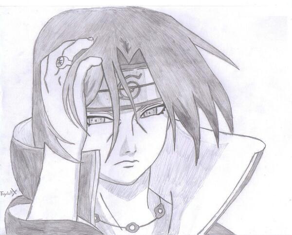 Djalilx_xart - My new drawing itachi ✌️😿 from anime naruto