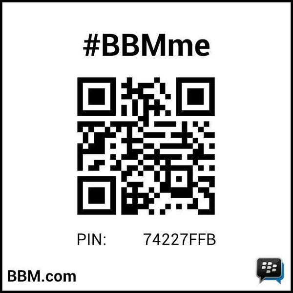 #BBMme PIN: 74227FFB
pin.bbm.com/74227FFB