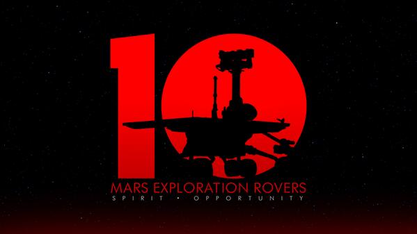 elakdawalla's tweet image. Thanks to @Astro0Glen for this terrific #MER10 logo. Some more remembrances and goodies here: planetary.org/get-involved/e…