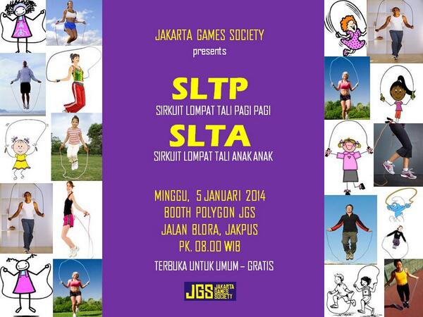 JakartaGamesSoc's tweet photo. besok ada program SLTP dan SLTA, lomba lompat tali di CFD. semua diundang bermain http://t.co/AU6zq0kmek