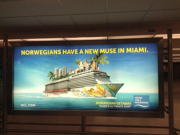 CruisePortRTM's tweet photo. Yes #Miami, she's on her way, but first: @Rotterdam !! 11&amp;13 January 2014 @CruiseNorwegian @PortOfRotterdam http://t.co/RJYrzas9jg
