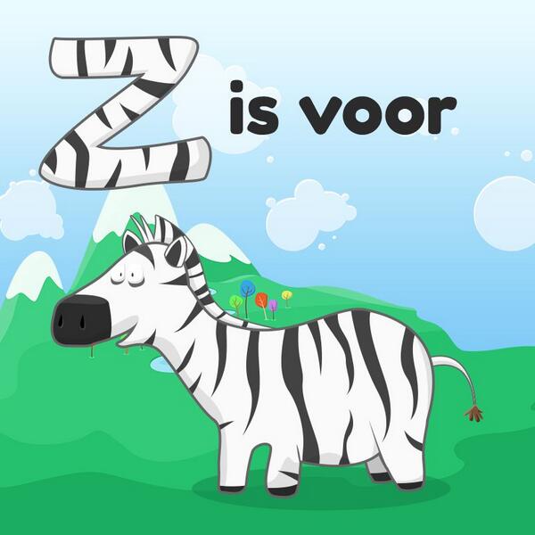 LearnyApp's tweet image. Zebra sluit het alfabet van de dierenvriendjes af! #learnyapp #alfabet #zebra