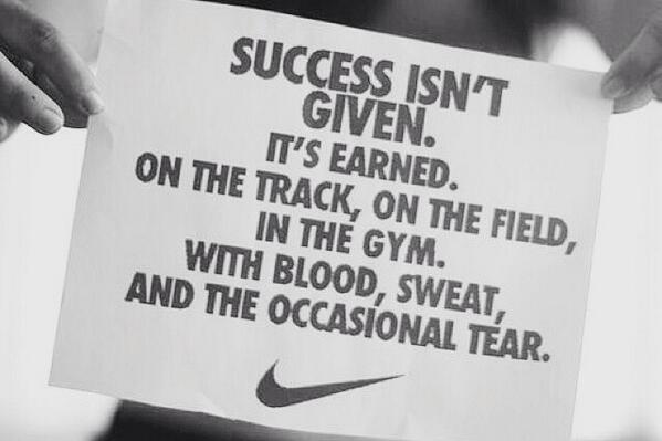 OneMoreRep_'s tweet photo. Success isn't given. http://t.co/HUcNbh9fTr