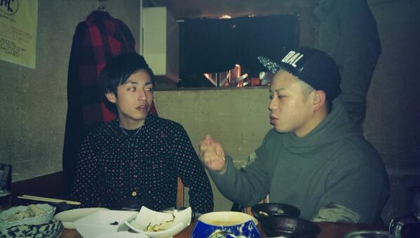 slothtokyo's tweet photo. 北九州の２人、 @jazyne 、 @ShakkaBeats との再会！ http://t.co/Fsqdx8riRg