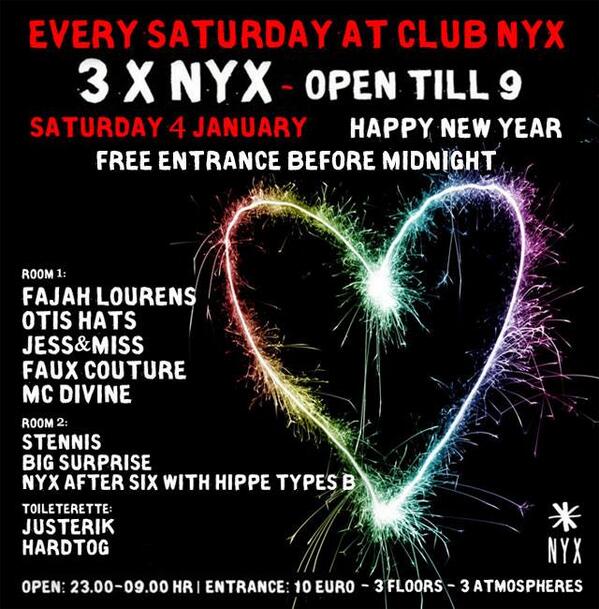 NYXamsterdam's tweet photo. Tonight free entrance before midnight &amp; we're open till 9AM @fajah_lourens @OtisHats @Faux_cout_music @DivineMellowdy http://t.co/ULUje8bf9a