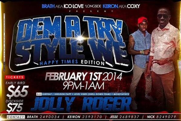 PartyLife246's tweet image. "Dem A Try Style We" Feb 1st Jolly Roger #PromoCD by Sheldon Papp &amp;amp; Level Vibes hulkshare.com/cp9xsacr99mo