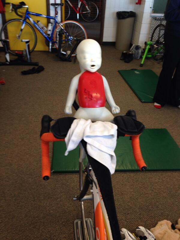 DawnHuck's tweet photo. Playing with the first aid stuff in the training room #trifactor #cabinfever http://t.co/4ovpeEqmVk
