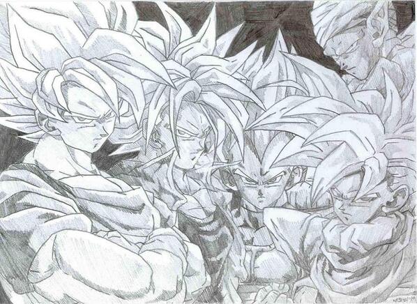 Anime drawings on X: The Z fighters from Dragon ball z #anime