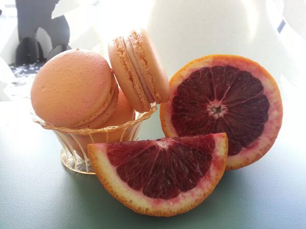 pinwheelbakery's tweet photo. Citrus is the best way to fight off scurvy in these cold winter months. Newest macaron flavor - blood orange. http://t.co/Em4PFhDDhG
