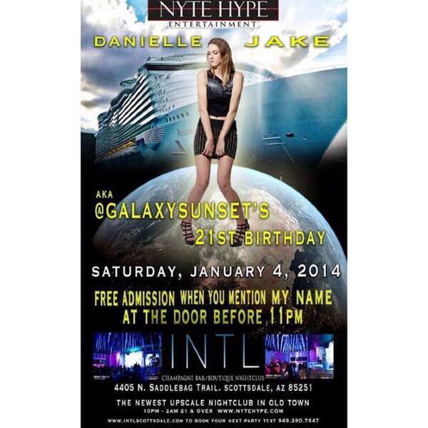 FrikiGroup's tweet image. Party tonight for @missdanigalaxy, admission is free, 21+