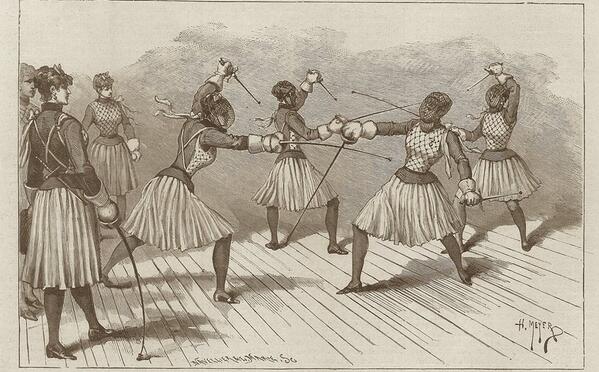 FDCAcademy's tweet image. Awesome #Women #Fighting #Historical #Fencing