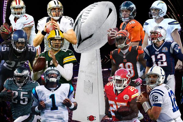 SportsCenter's tweet photo. 12 teams.
1 dream.
The NFL Playoffs start NOW! http://t.co/EgXT7ggq5y