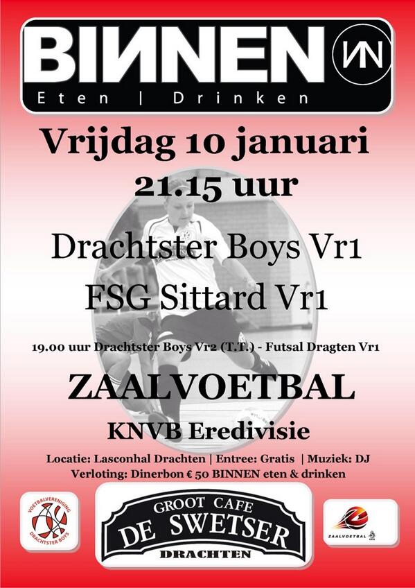 DFTda1's tweet image. Vrijdag 10 jan. speelt #DFT1 na een korte winterstop weer hun 1e #Eredivisiezaalvoetbal wedstrijd in de #Lasconhal