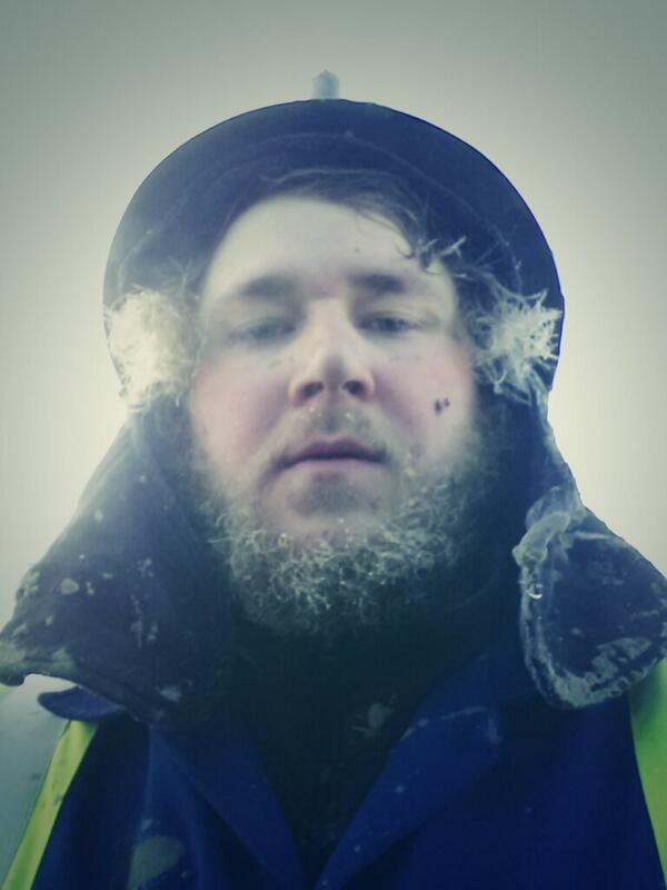 BoZielke's tweet photo. “@k1ingof5wing: Fuckin chilly http://t.co/lKpToEM6So” you goon looking like grizzley Adams!