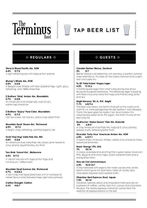 TerminusHotelFN's tweet photo. today's taps.. @CavalierBrewing @toolbeer @BrightBrewery @boatrockerbrew @riversidebrew @Brashbrewingco @HitachinoHK http://t.co/o3mCN09lpr
