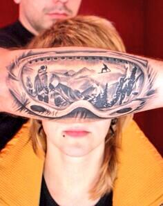 This tattoo is amazing. #snowboarding