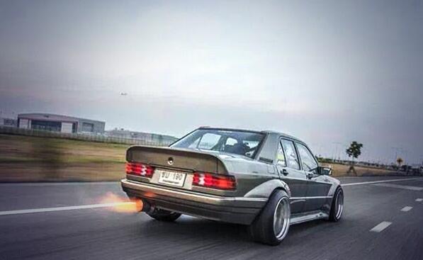 king_emperors's tweet image. Badass flames amg #amg #slammed #stanceout