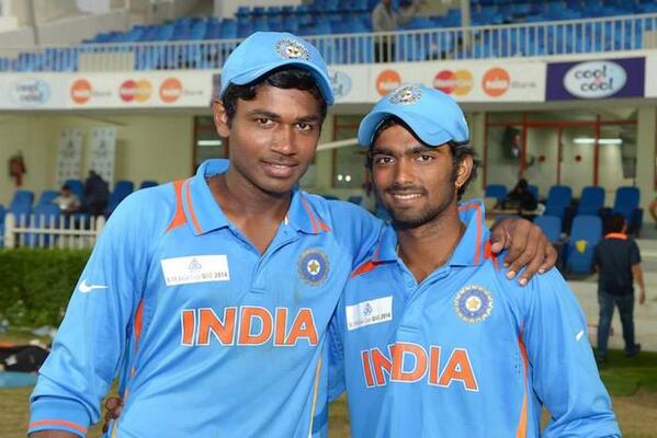 goransaxena's tweet image. Run-machines in the making - Sanju Samson and Vijay Zol #Cricket #RunMachines
