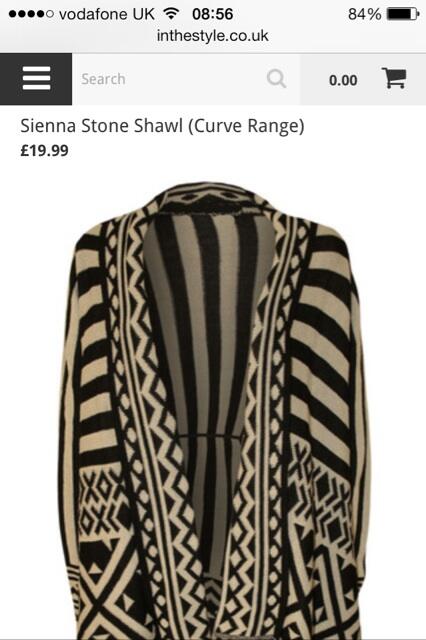 New Waterfall Cardigan/Shawl added today. £19.99 sizes 14-24 !Get yours here: inthestyle.co.uk/sienna-curve/ <a href="/missgemcollins/">Gemma Collins</a>