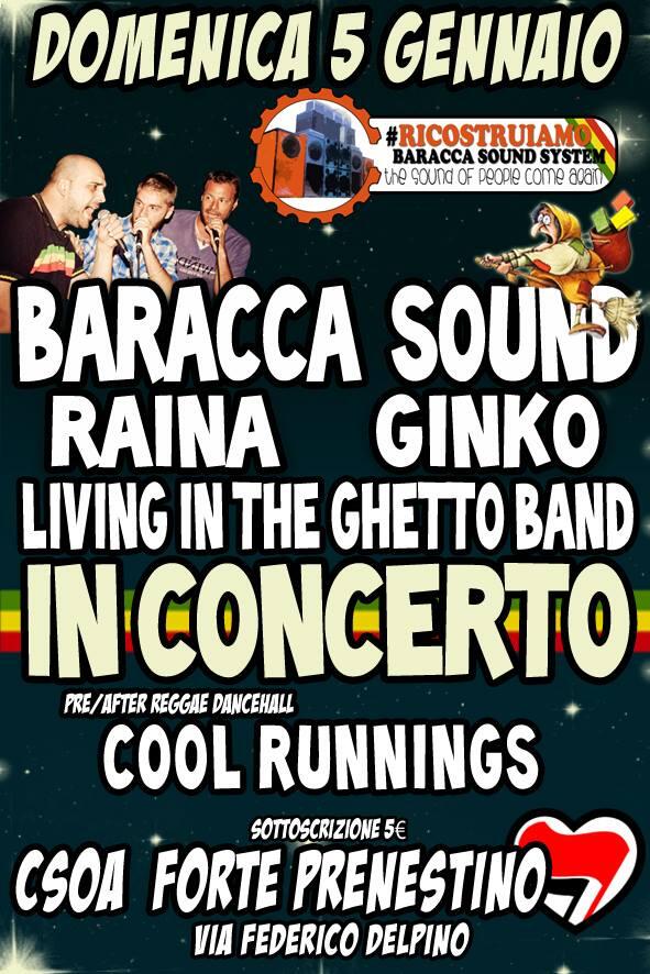 baraccasound's tweet photo. #ricostruiamobaraccasoundsystem DOM. 5 GENNAIO CSOA FORTE PRENESTINO ROMA IN CONCERTO https://t.co/IweYLio0iU http://t.co/AyrUvTlxt5