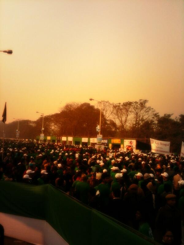 Thank you #kolkata for coming out in thousands to support us at #thekolkatamarathon
