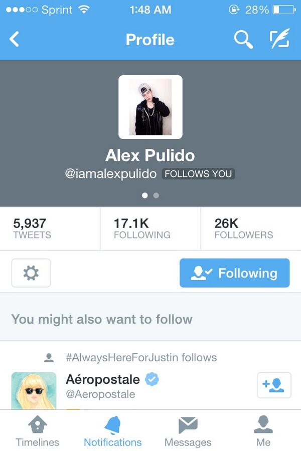 _samanthhaaa's tweet photo. soooo this just happened wtf ?! now i need @CameronPulido to follow me 😬❤️ http://t.co/h6yTPkw7KK