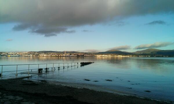From Omeath Co. Louth looking across  Carlingford Lough to Warrenpoint Co. Down...