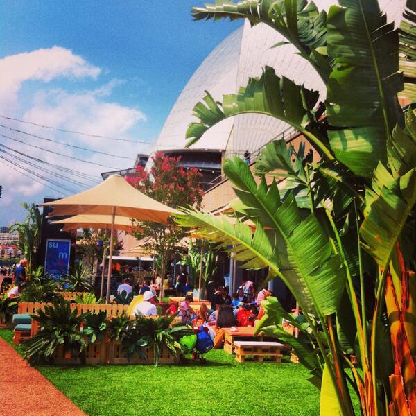 Hello &amp; welcome Garden Bar at #SydneyOperaHouse #TCHGardenBar <a href="/TCHBondi/">The Corner House</a> <a href="/TheCruMedia/">The Cru</a> #popup #summerinsydney #Jan2014