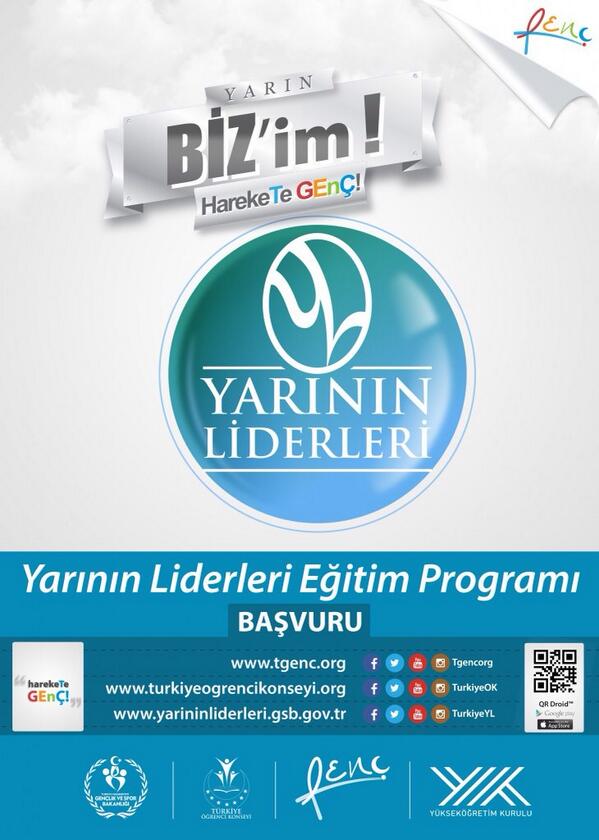 Tgencorg's tweet photo. "Yarının Liderleri" eğitim programı başvuruları başladı. 

Başvuru için : http://t.co/FAQFhvEV4H http://t.co/XV0OPiR82M