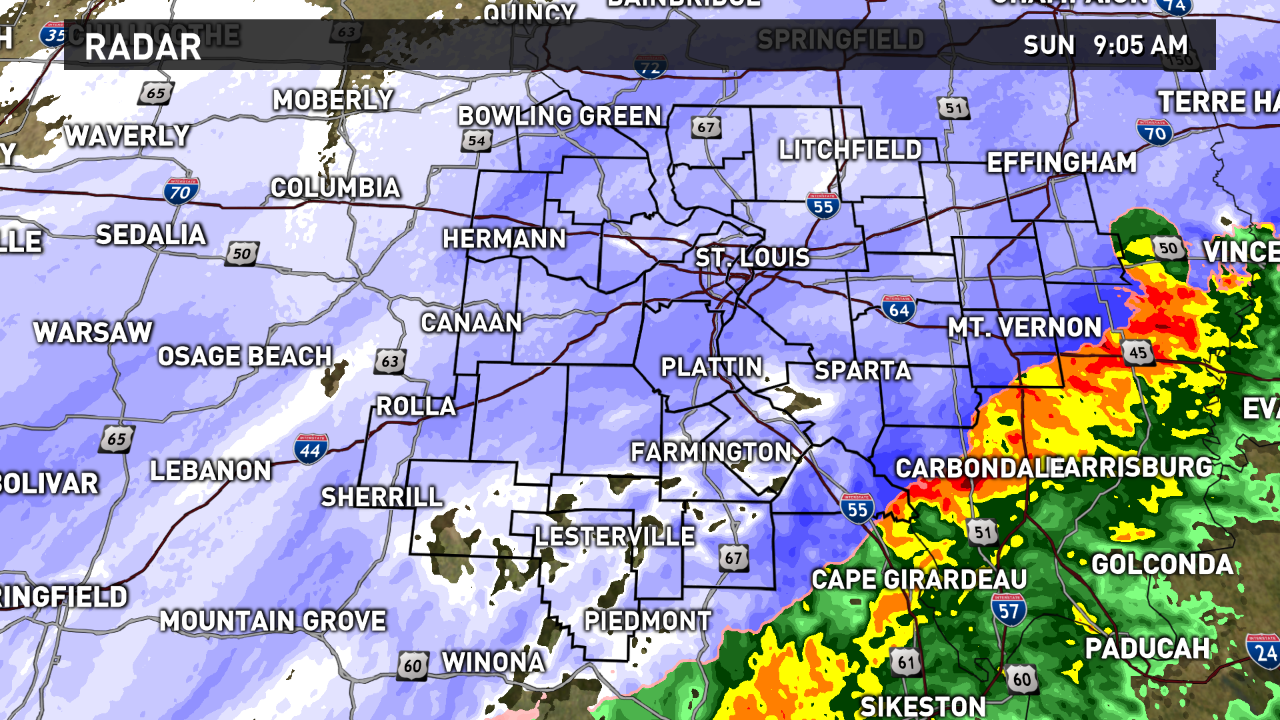 Chester Lampkin KSDK on Twitter "A little after 9am, latest radar