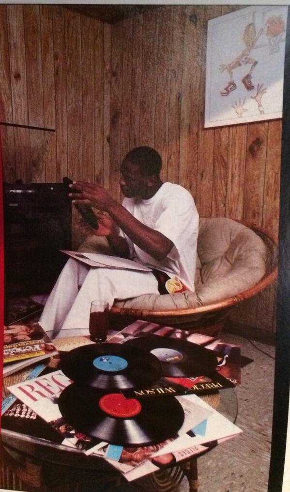 Classic Pic: Michael Jordan with his record collection (1987)