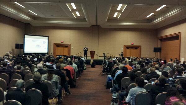Full room at the CES Trends to Watch presentation by CEA's <a href="/Twoopinions/">Shawn DuBravac</a> #CES2014