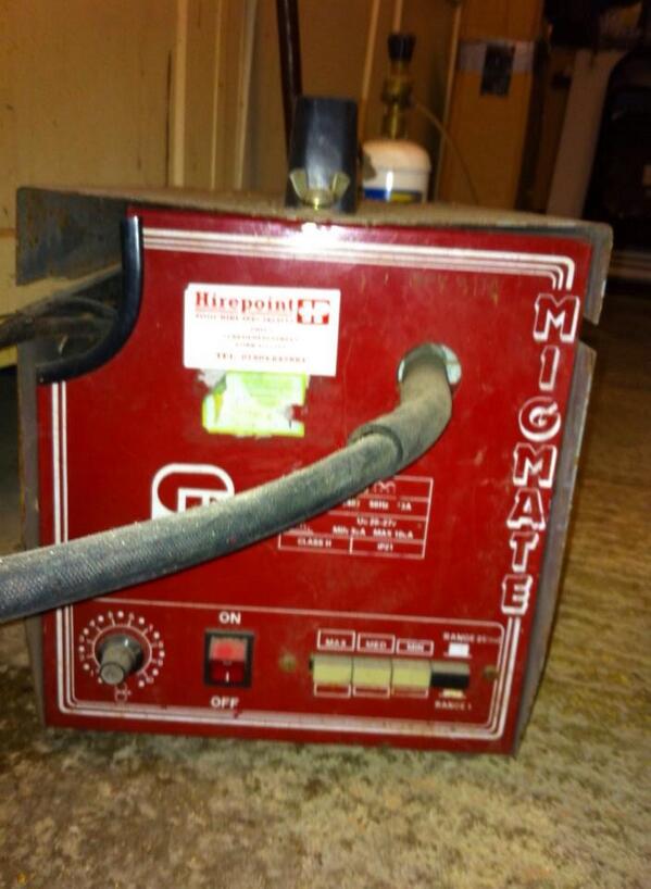 woodworm1972's tweet photo. Hurray! I own a mig welder :-) http://t.co/E2dILQKoM1