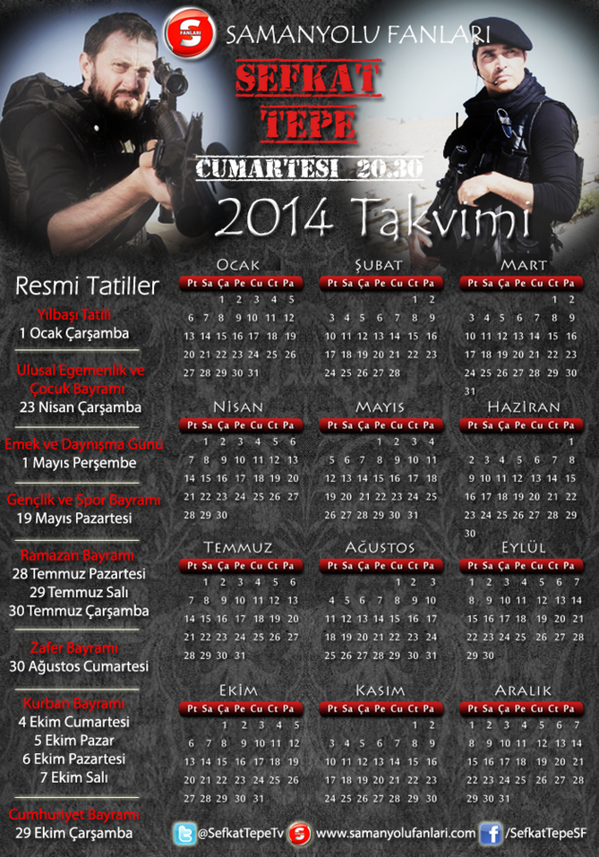 SefkatTepeTv's tweet photo. ŞEFKAT TEPE - 2014 Takvimleri - Versiyon 7 :) KORDON &amp; SERDAR @stvfanlari @kiliccmert @ertugrulsakari http://t.co/UHhONEs5T2