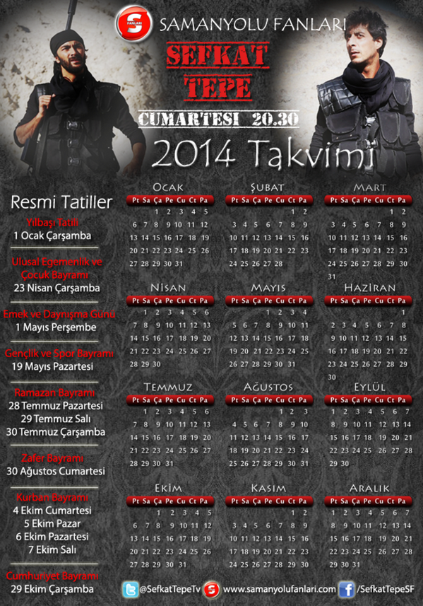 SefkatTepeTv's tweet photo. ŞEFKAT TEPE - 2014 Takvimleri - Versiyon 8 :) @stvfanlari ŞAHİN &amp; DOKTOR http://t.co/wtDSXrFalq