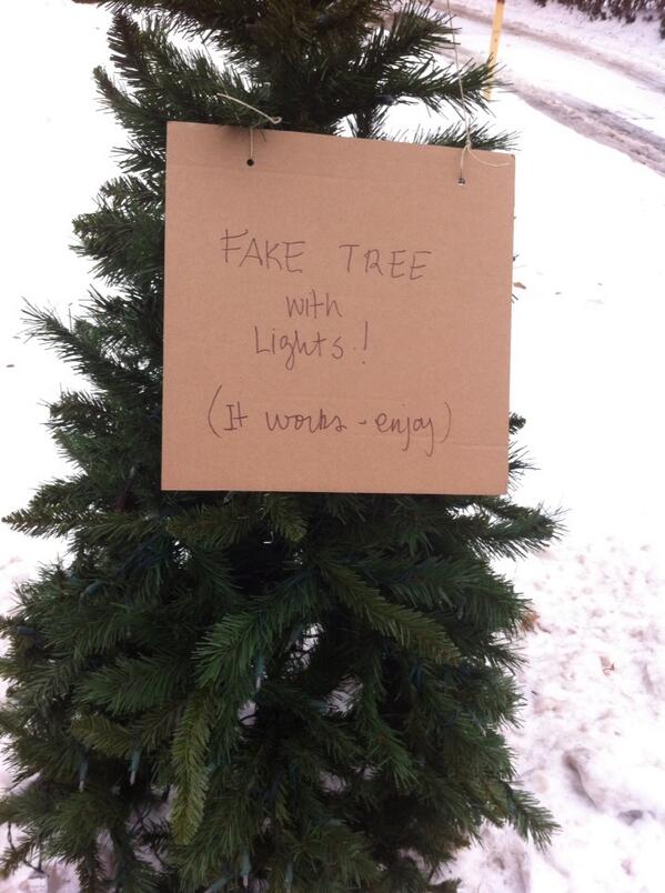 I didn't know you had to throw out fake trees after Christmas.