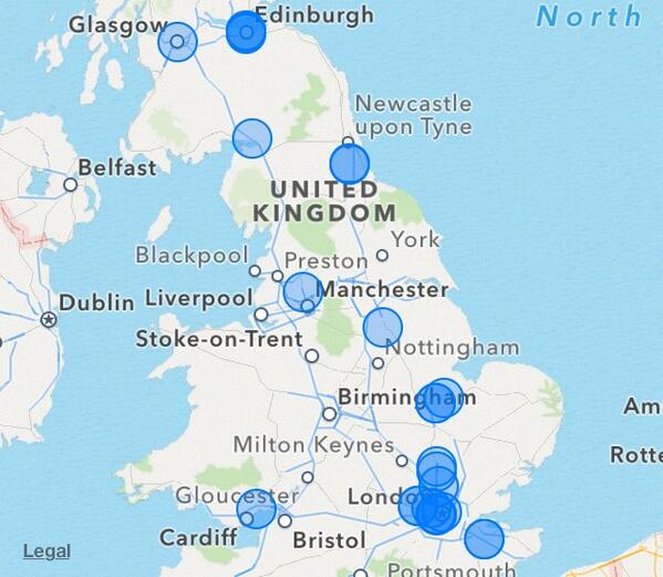 Map of the motorhome road trip