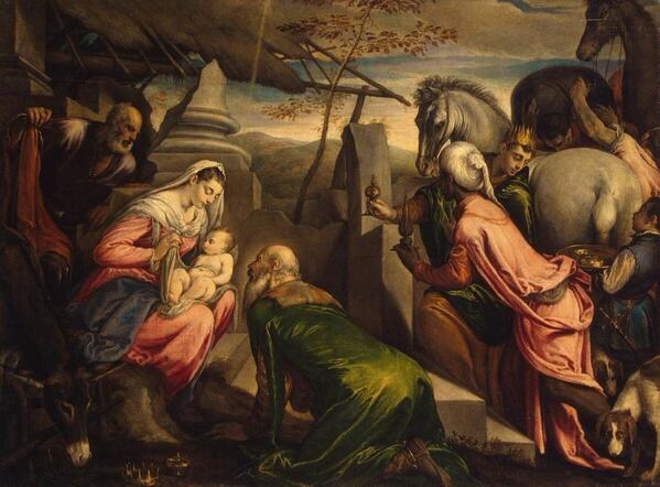 verosino's tweet photo. #Epifania Francesco Bassano Adorazione dei Magi http://t.co/YeRv6Q2r86