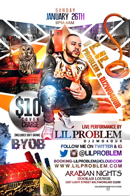 SUNDAY JANUARY 26th #TurnUp #lilproblem DON'T MISS OUT !! http://t.co/qXggID907i<a href="/tag/turnup"class="tags">#TurnUp</a><a href="/tag/lilproblem"class="tags">#lilproblem</a>