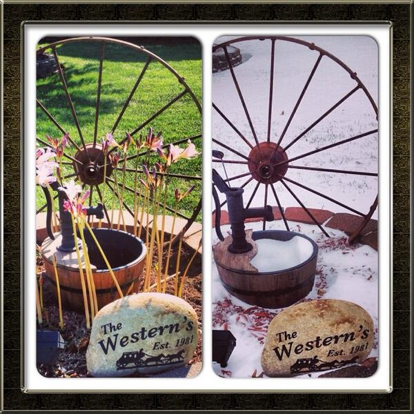 KatieTheWXLady's tweet image. Can you identify which one of these pictures is from the summer? #notatrickquestion #mowx #summervswinter #western