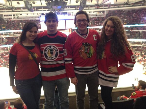 P-Pham bonding at the hawks game! #WOOOOOOOO <a href="/trishfleming93/">Trish Fleming</a> @jordankozi <a href="/kjyoung92/">Kevin Young</a> #twitterlessbobby