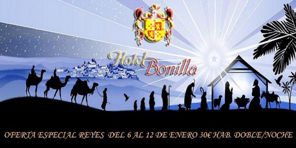 HOTELBONILLA's tweet photo. @DjEDN_ @Bandalai @onlyfunkysvq RT? PLEASE OFERTA ESPECIAL REYES MAGOS.... DEL 6 AL 12 DE ENERO http://t.co/lJjIUS0fCq