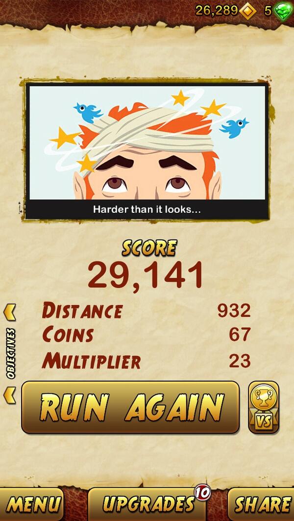 sawips's tweet image. I got 29141 points while escaping from a Giant Demon Monkey. Beat that! bitly.com/TempleRun2iOS