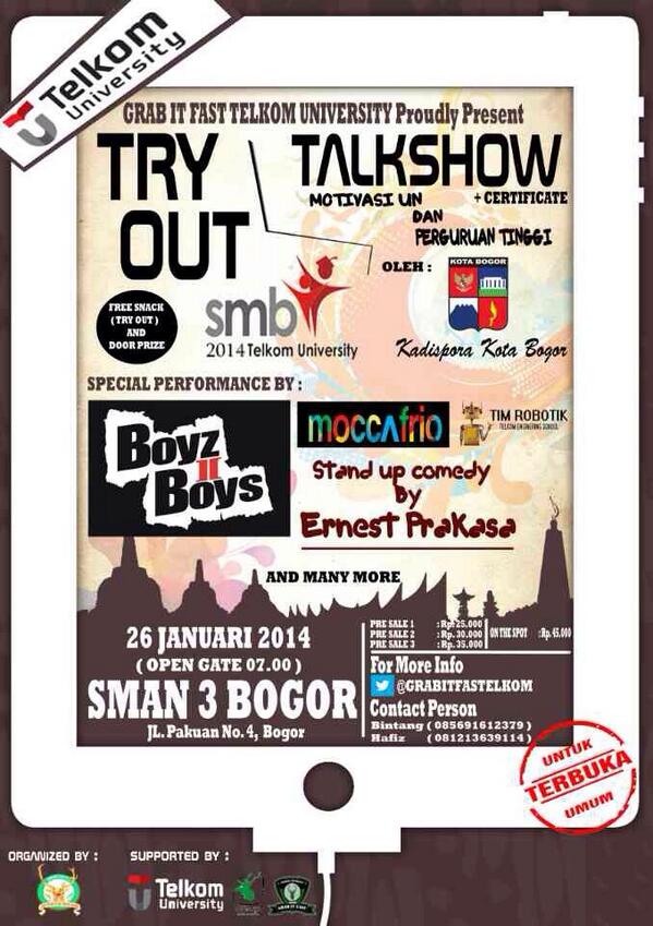 @SMA_pesat bantu bantu min , TO SMB Telkom University