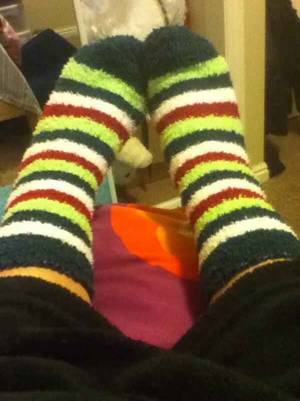 DanceBriaV's tweet photo. I'm saying goodbye to the break with my Christmas socks ✌ http://t.co/uJIcuREuMc