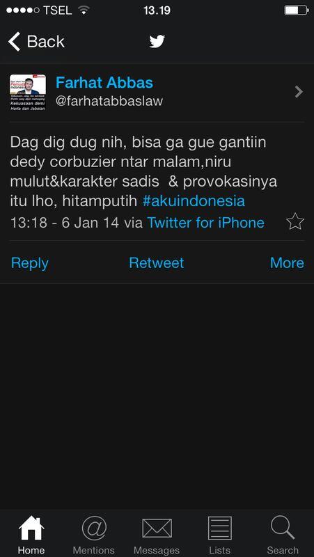 corbuzier's tweet photo. Kita lihat nanti saat live dgn saya @HitamPutihT7 http://t.co/AQXy2kDFrw