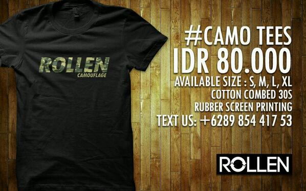 RollenClothes's tweet photo. @Brandindonesia #CAMO tees. IDR 80k. order: +6289 854 417 53 http://t.co/JGVcFm547s