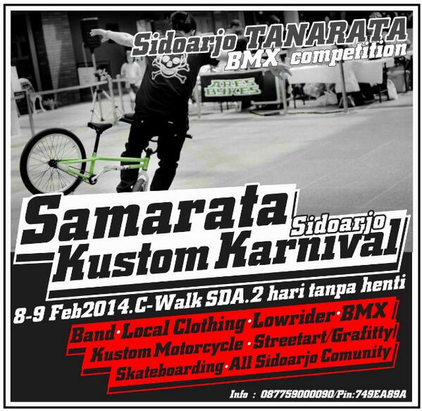 "@bmm_sda: Temen" Sidoarjo <a href="/TNRTofficial/">باث اند بوي</a> yg akan selenggarakan Kompetisi di acara #SAMARATA #SidoarjoKustomKarnival "