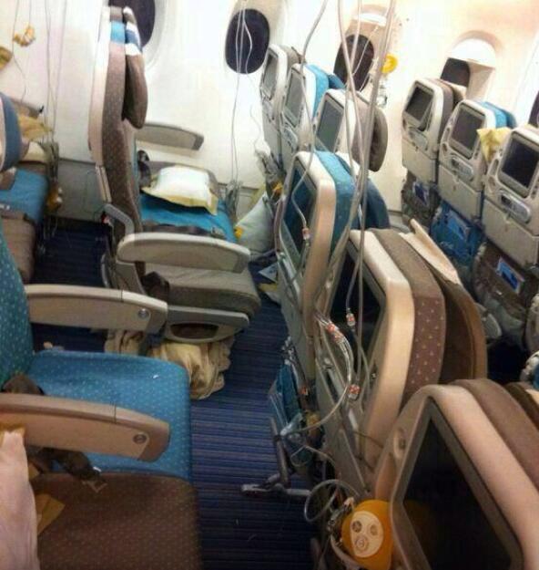 a row of seats in a plane